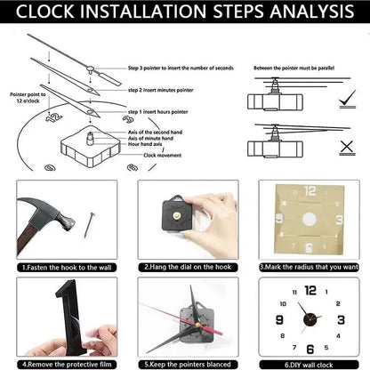 Creative Frameless DIY Wall Clock