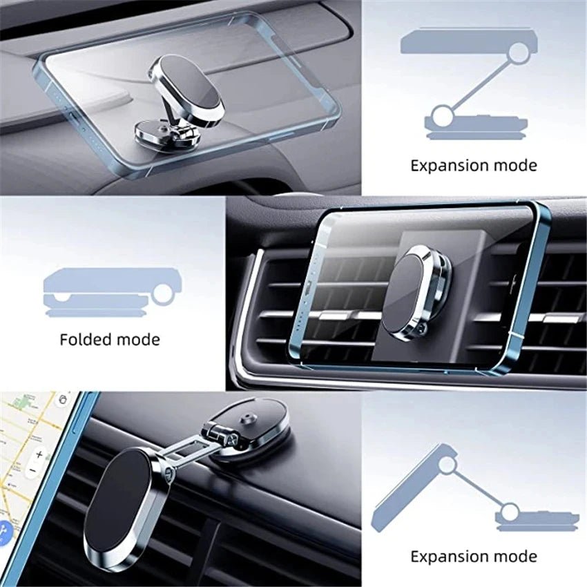 1080 Rotatable Magnetic Car Phone Holder: Secure and Hands - Free Driving - Xnest