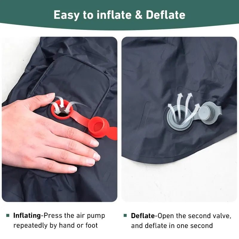 Inflatable Ultralight Outdoor Sleeping Pad with Built - in Pump - Xnest