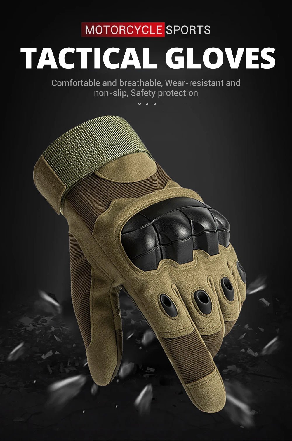 Breathable Motorcycle Gloves Touch Screen for Men - Xnest