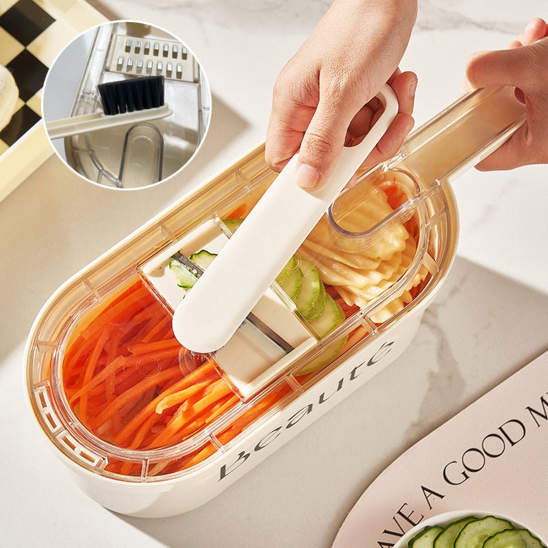 Multifunction Vegetable Cutter with Basket and Brush - Xnest