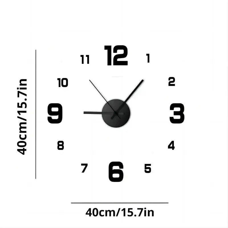 Creative Frameless DIY Wall Clock - Xnest