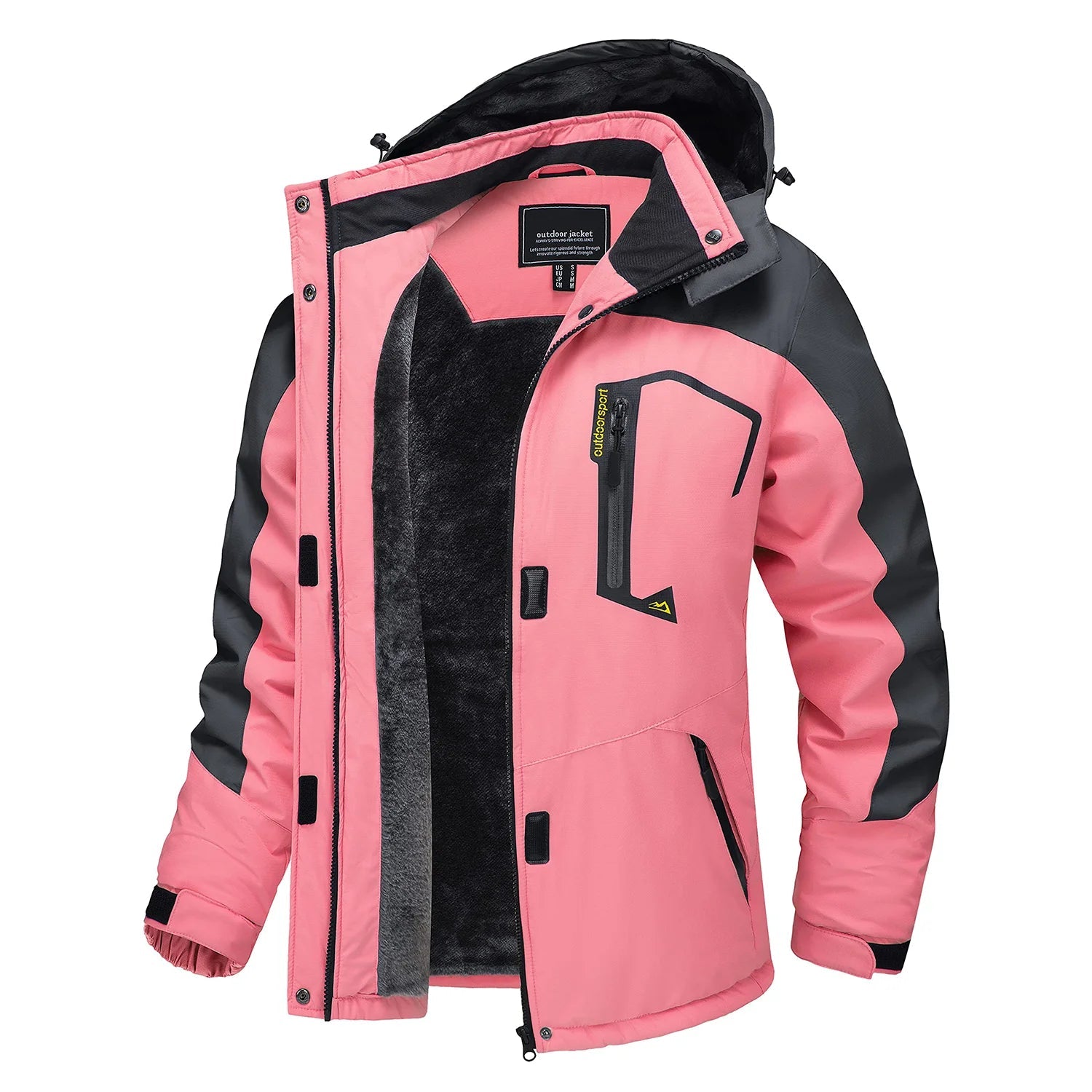 Women Winter Fashion Ski Snowboard Jacket Thermal Fleece Waterproof Windbreaker Parka - Xnest