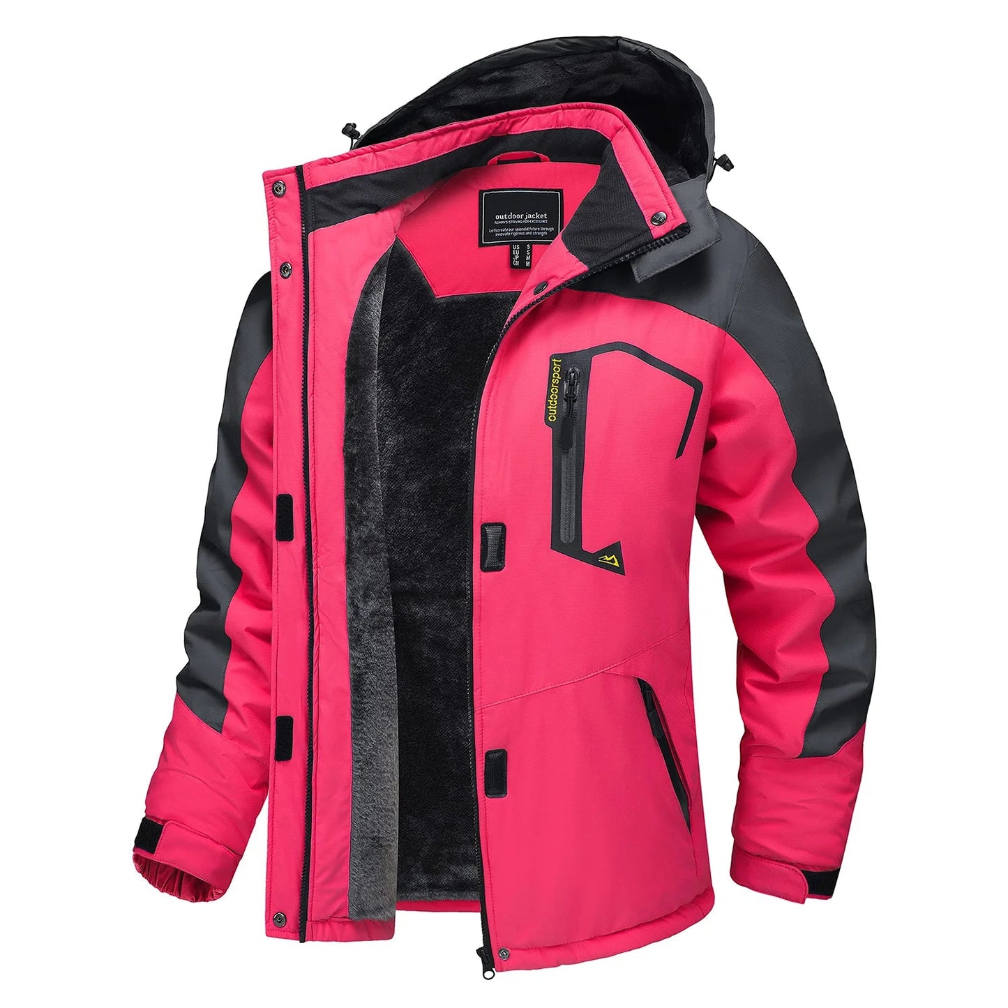 Women Winter Fashion Ski Snowboard Jacket Thermal Fleece Waterproof Windbreaker Parka - Xnest