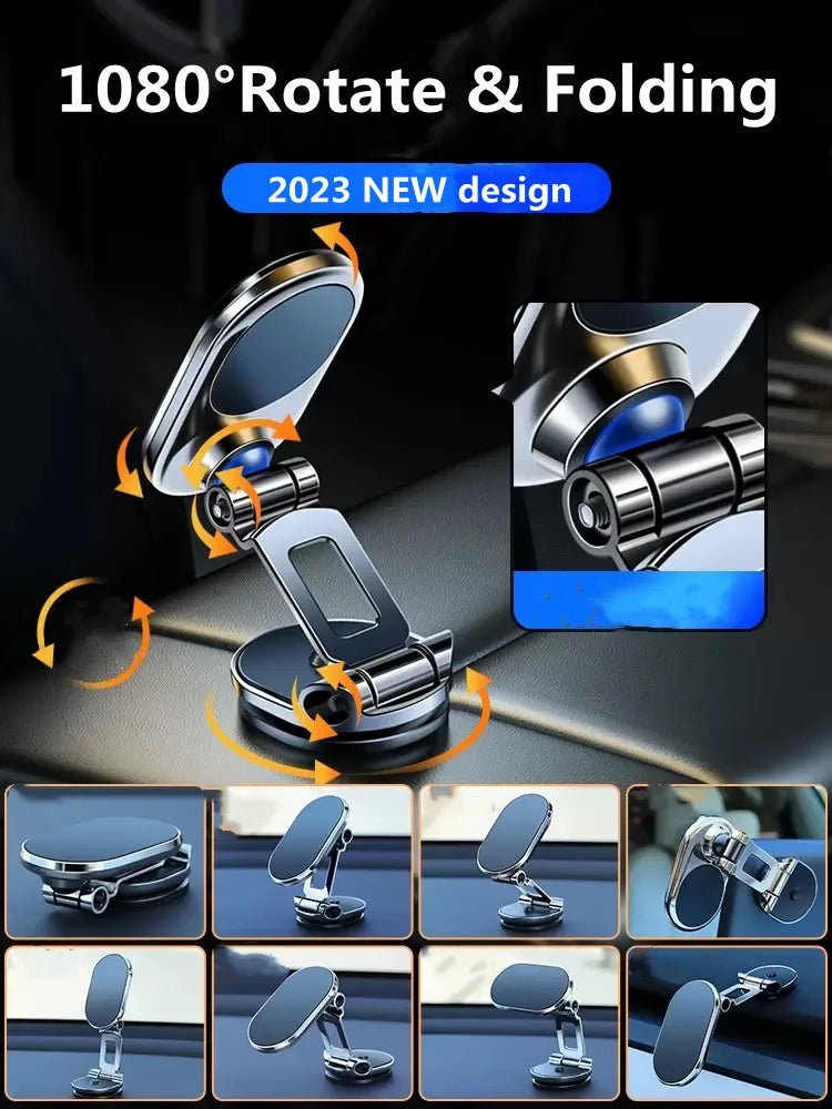 1080 Rotatable Magnetic Car Phone Holder: Secure and Hands - Free Driving - Xnest