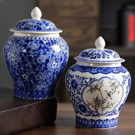 Blue and White Porcelain Ceramic Tea Pot - Xnest